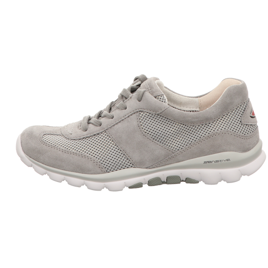 Gabor Damen Schnürschuh bequem Rolling Soft in silber