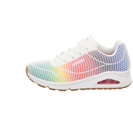 Skechers Damen Schnürschuh Uno-Eye-Catching in weiss