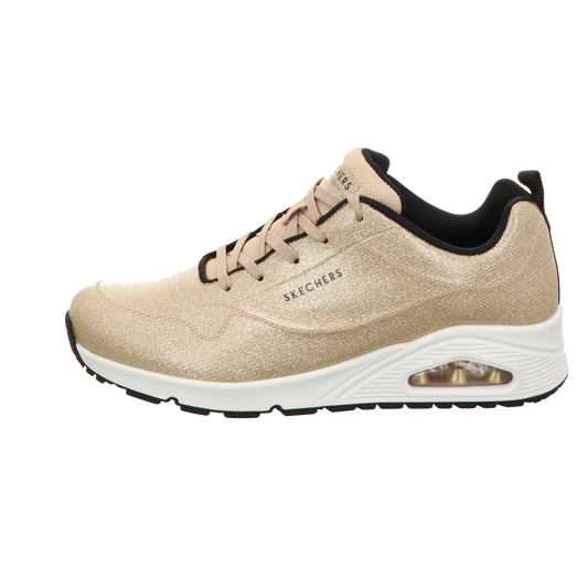 Skechers Damen Schnürschuh Uno Diamond Shatter in gold