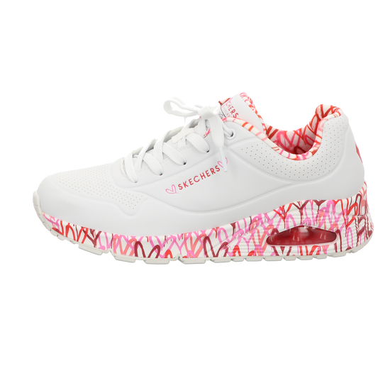 Skechers Damen Schnürschuh Uno Goldcrown Loving Love in weiss