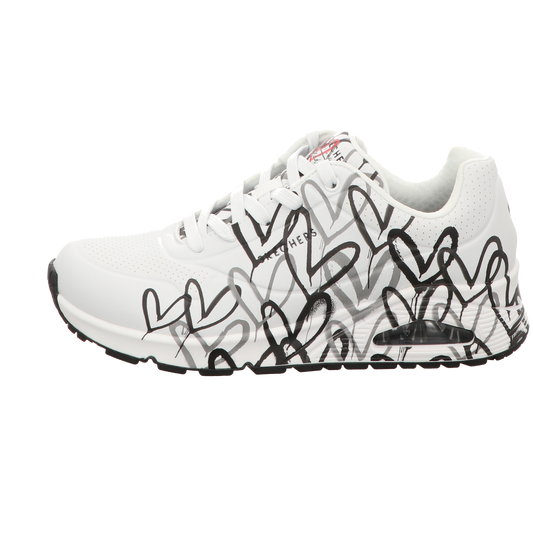 Skechers Damen Schnürschuh Uno Goldcrown - Spread Love in weiss