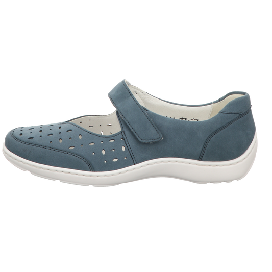 Waldläufer Damen Slipper bequem Henni in blau