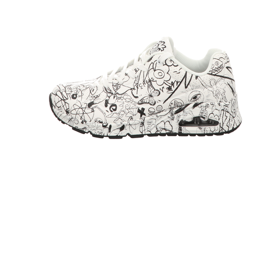 Skechers Damen Schnürschuh Uno-Process Sketch in weiss