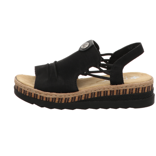 Rieker Damen Sandalette in schwarz