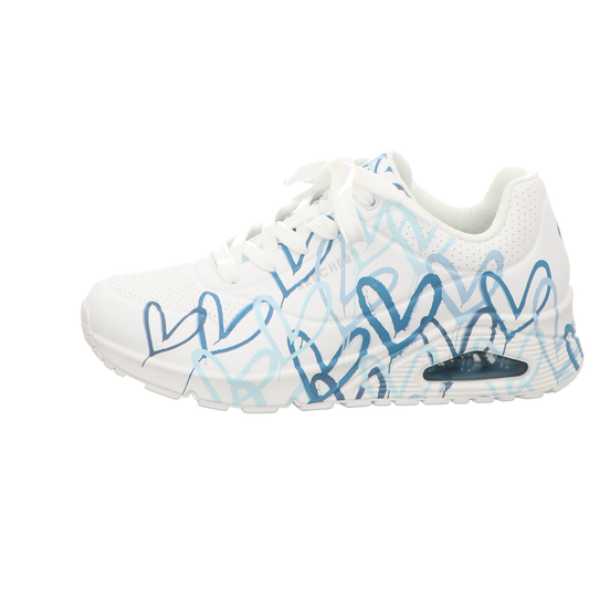 Skechers Damen Schnürschuh Uno Goldcrown in weiss