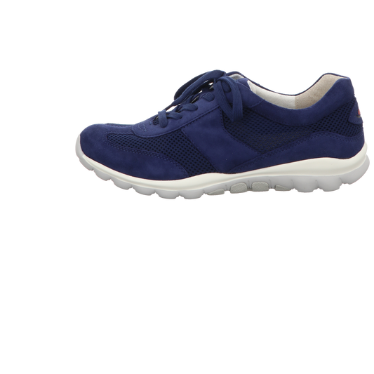 Gabor Damen Schnürschuh bequem Rolling Soft in blau