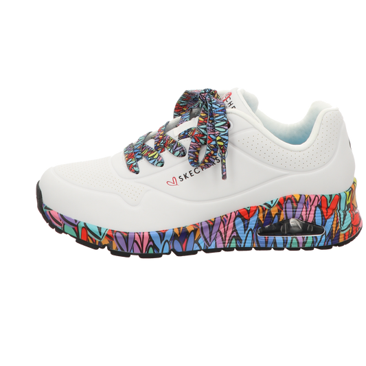 Skechers Damen Schnürschuh Uno in weiss