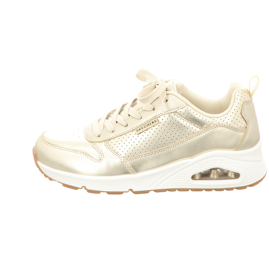 Skechers Damen Schnürschuh Uno Metallixs in gold