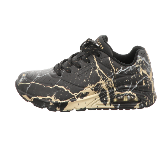 Skechers Damen Schnürschuh Uno Marbel Marvel in schwarz