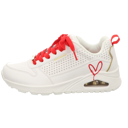 Skechers Damen Schnürschuh Uno Goldcrown in weiss
