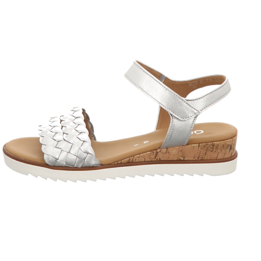 Gabor Damen Sandalette Genua in silber