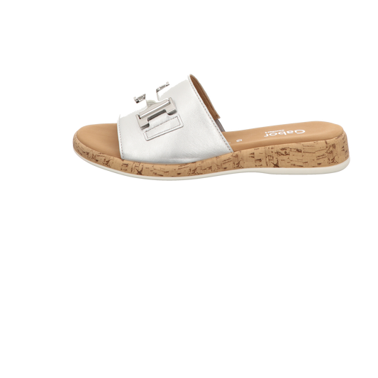 Gabor Damen Pantolette Rhodos in silber