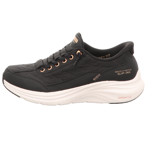 Skechers Damen Slipper Slip Ins Contour Foam in schwarz