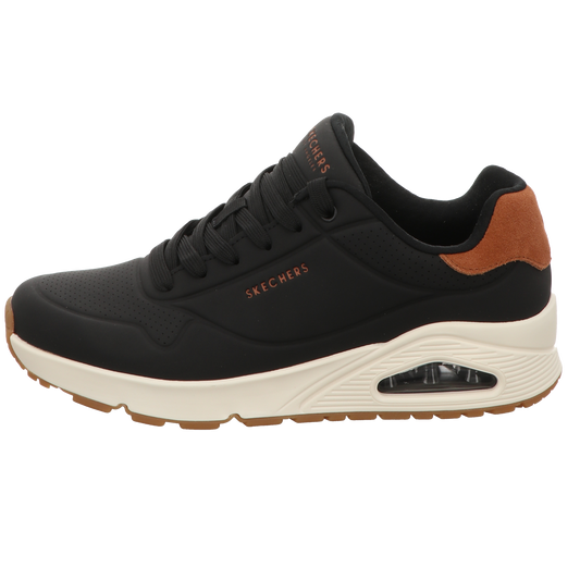 Skechers Herren Schnürschuh Uno-Suited On Air in schwarz