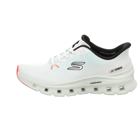 Skechers Damen Slipper Slip Ins Arch Fit Glide Step in blau