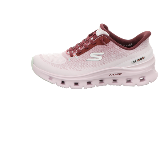 Skechers Damen Slipper Slip Ins Arch Fit Glide Step in lila