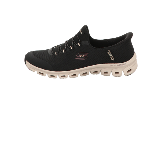 Skechers Damen Slipper Slip Ins Glide Step Vibery in schwarz