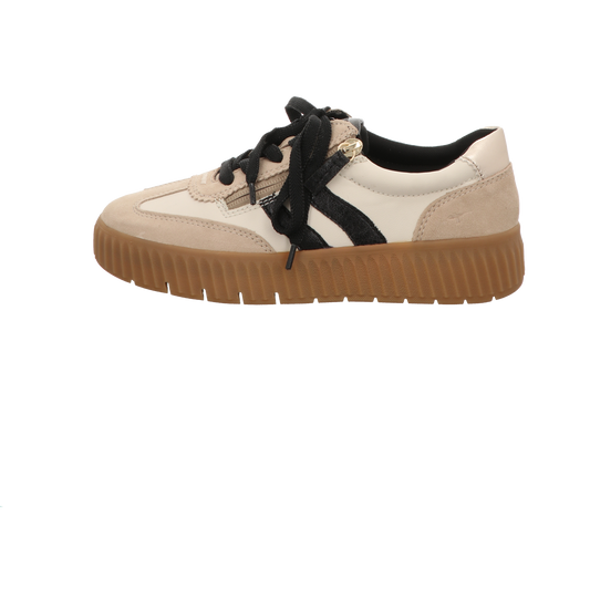 Tamaris Damen Schnürschuh M8372945 in beige/black