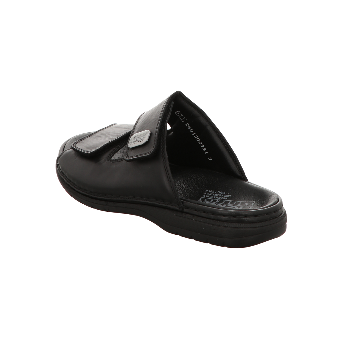 Rieker Herren Pantolette Christoph in schwarz