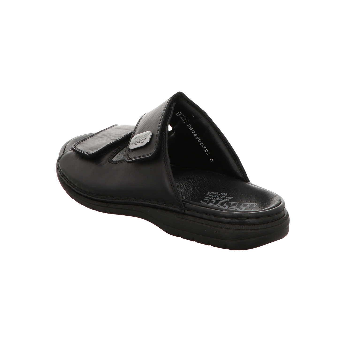 Rieker Herren Pantolette Christoph in schwarz