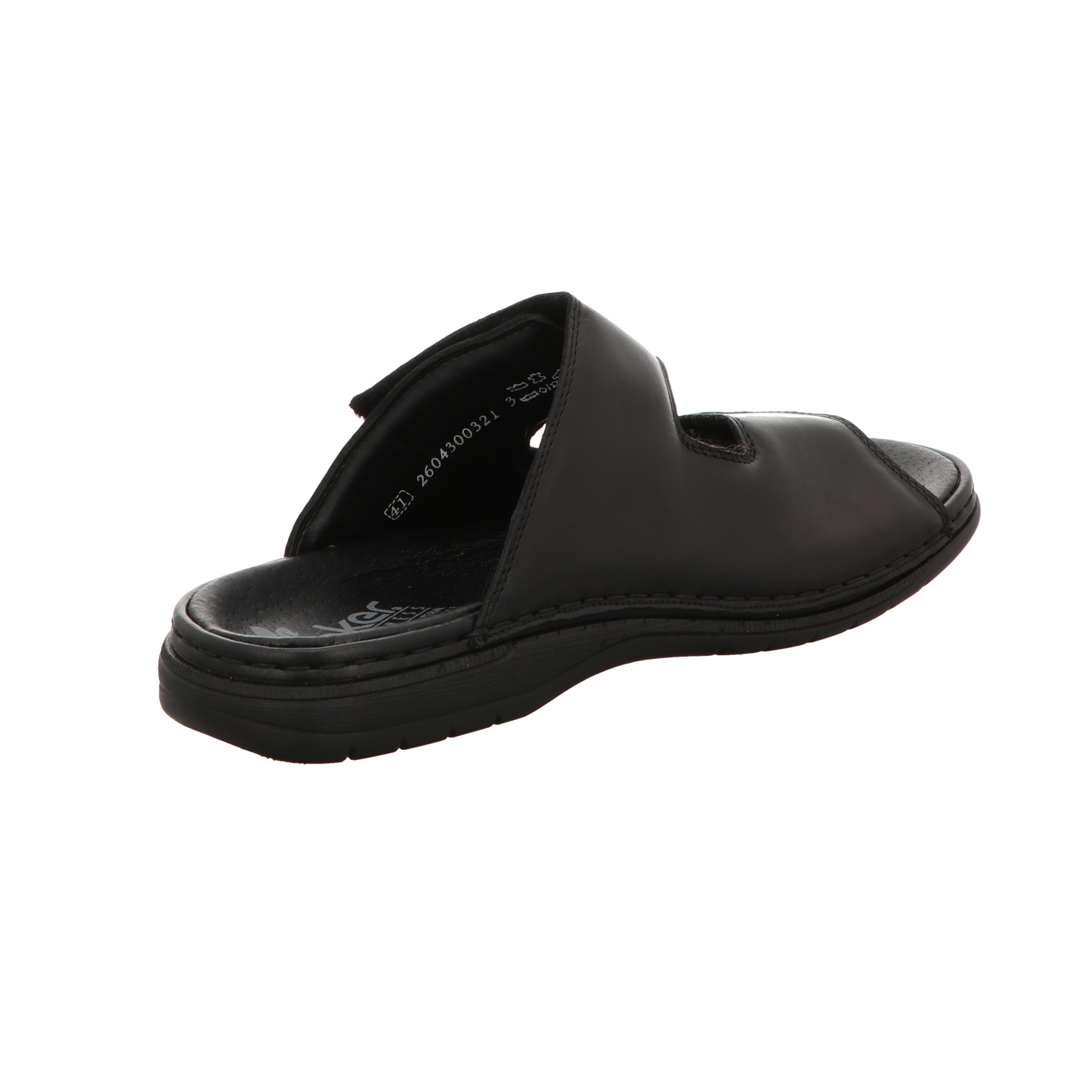 Rieker Herren Pantolette Christoph in schwarz