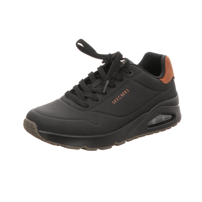 Skechers Herren Schnürschuh Uno Suited On Air in schwarz