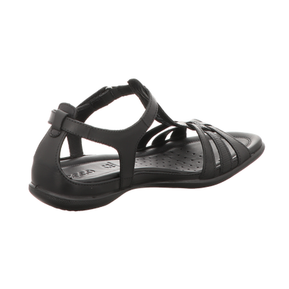 Ecco Damen Sandale Flash in schwarz