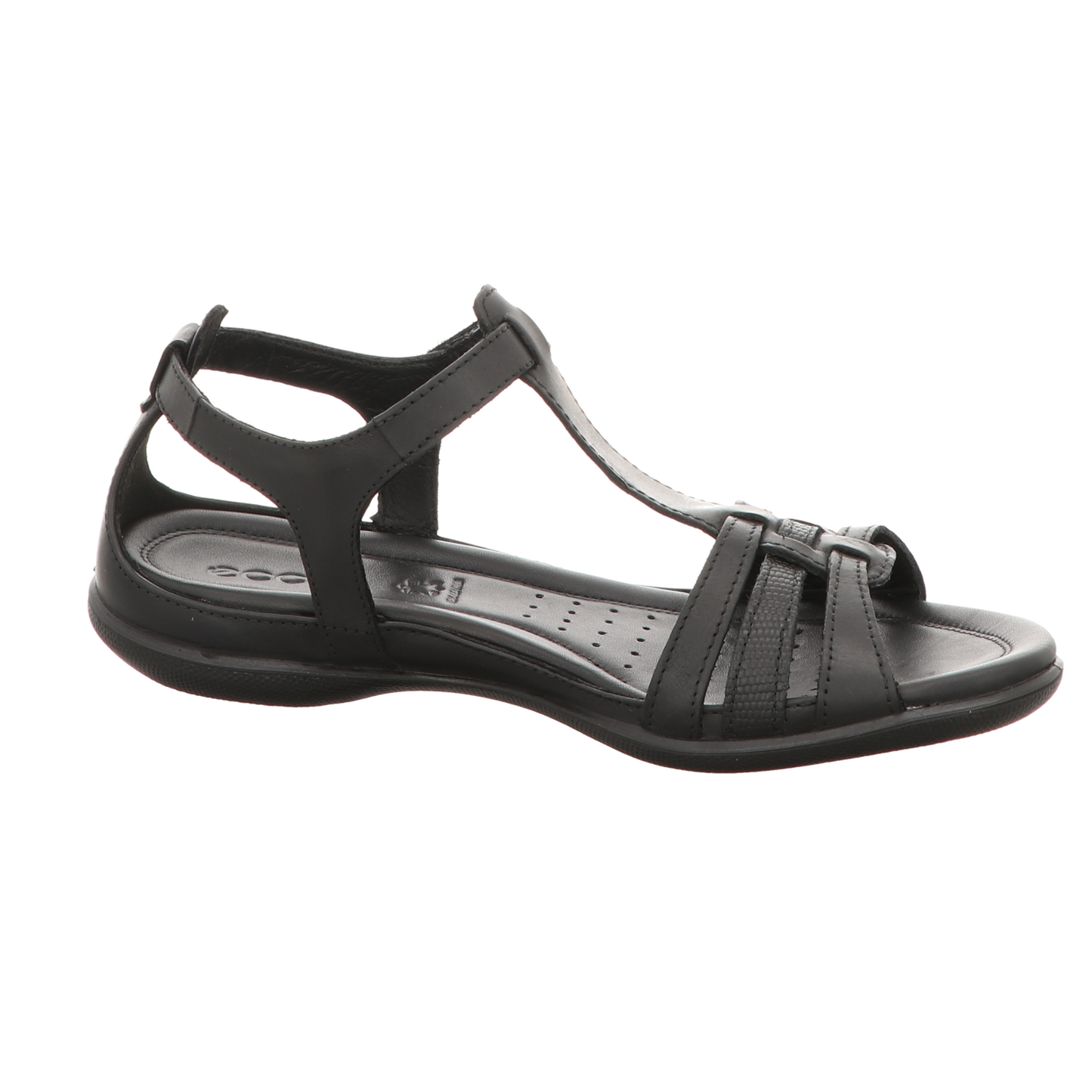 Ecco Damen Sandale Flash in schwarz