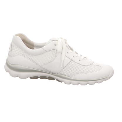 Gabor Damen Schnürschuh bequem Rolling Soft in weiss