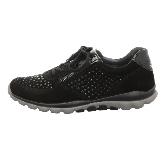 Gabor Damen Schnürschuh bequem Rolling Soft in schwarz