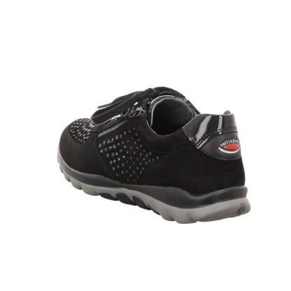 Gabor Damen Schnürschuh bequem Rolling Soft in schwarz