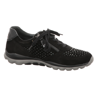 Gabor Damen Schnürschuh bequem Rolling Soft in schwarz