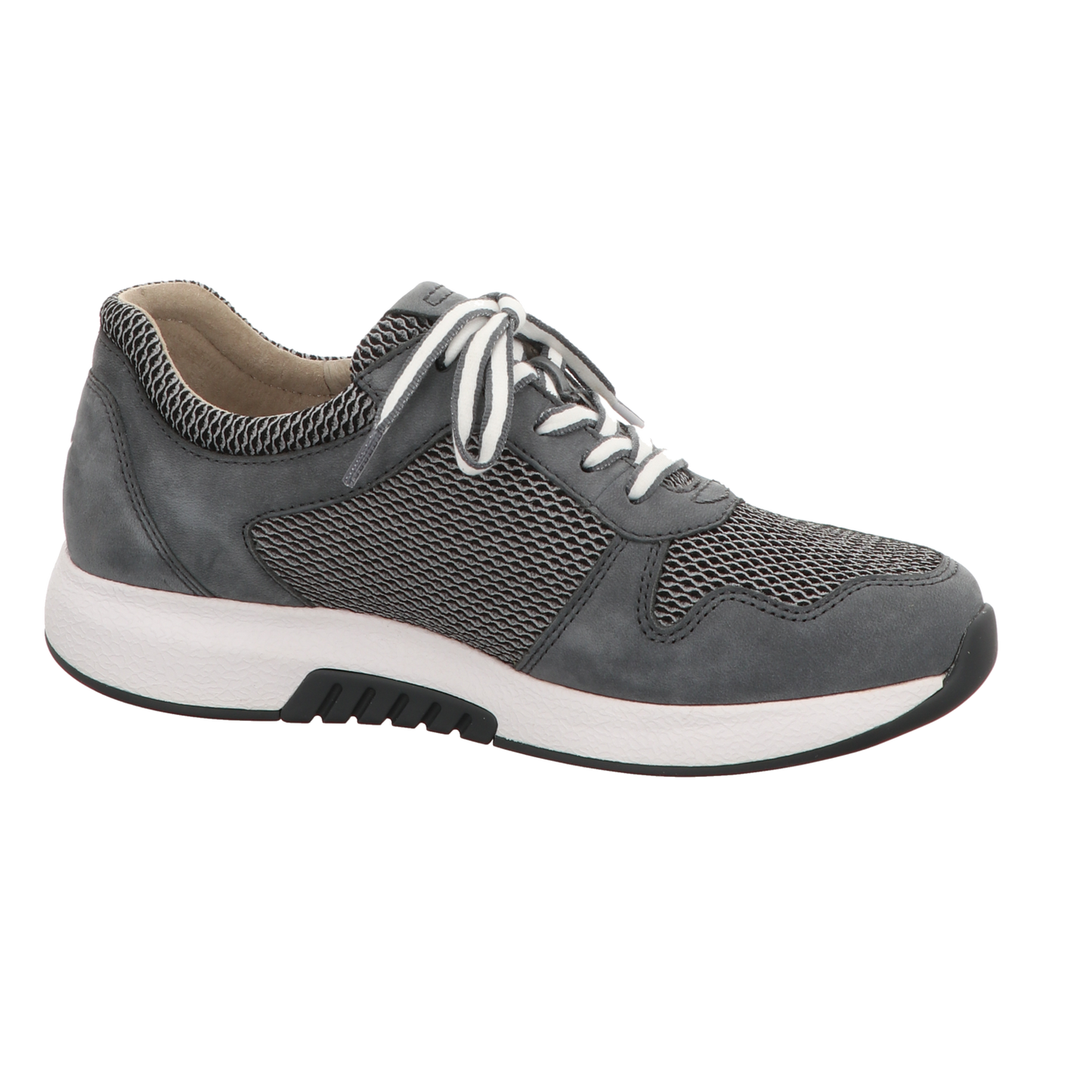 Gabor Damen Schnürschuh bequem Rolling Soft in grau