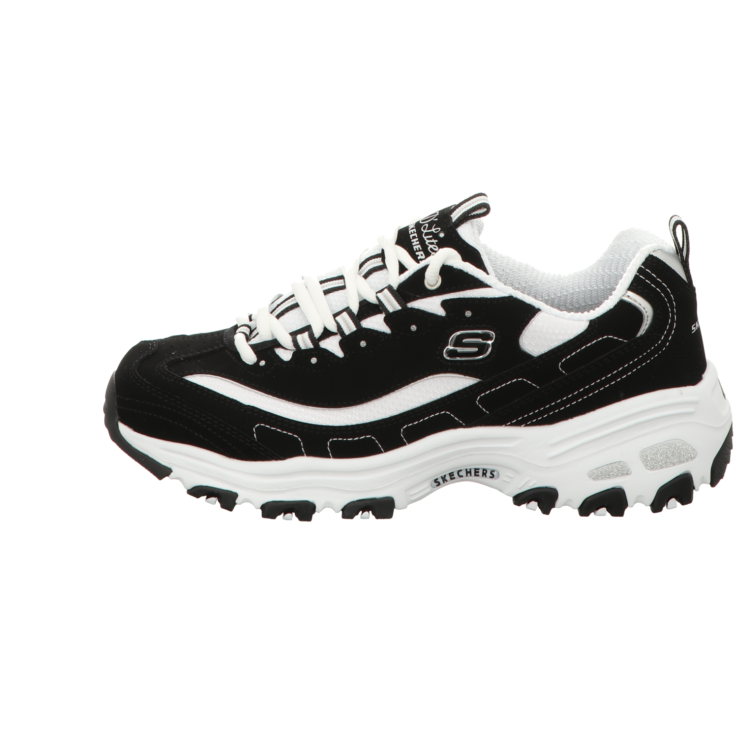Skechers Damen Schnürschuh D'lites in schwarz