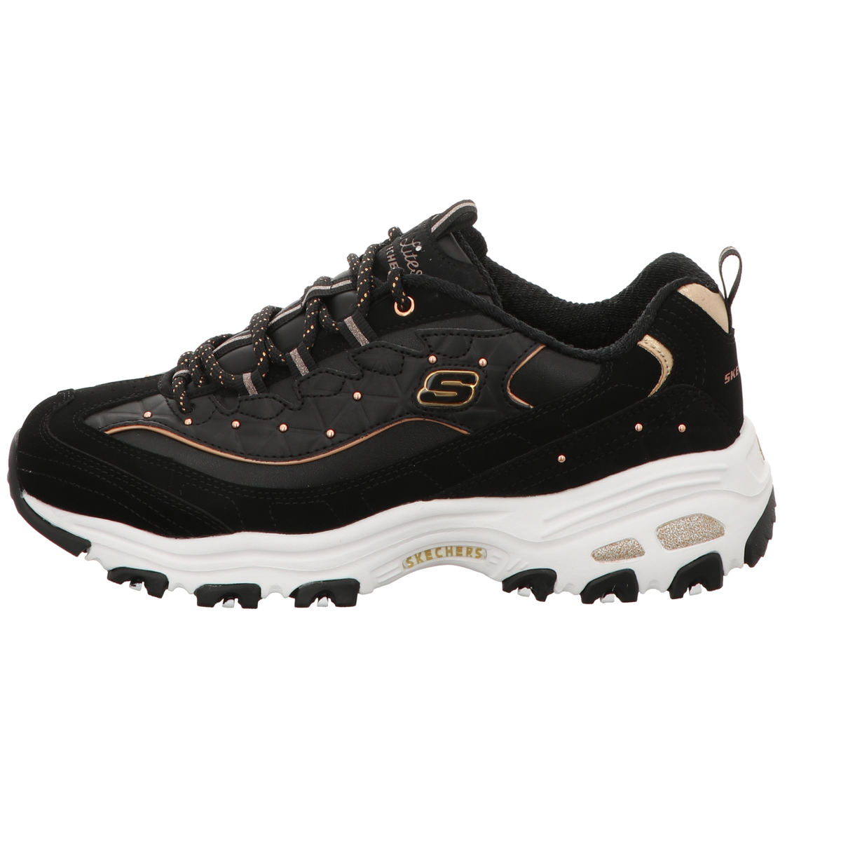 Skechers Damen Schnürschuh D'lites in schwarz