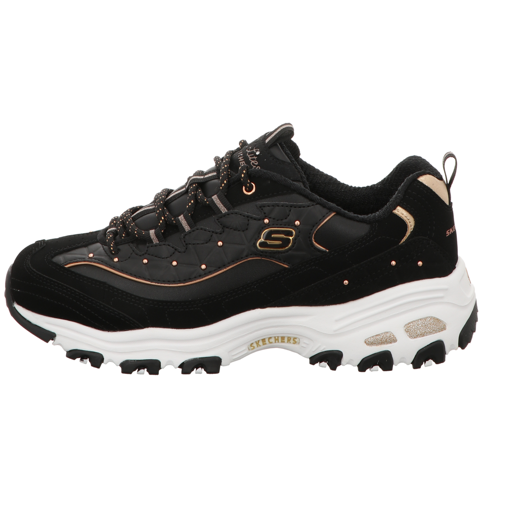 Skechers Damen Schnürschuh D'lites in schwarz