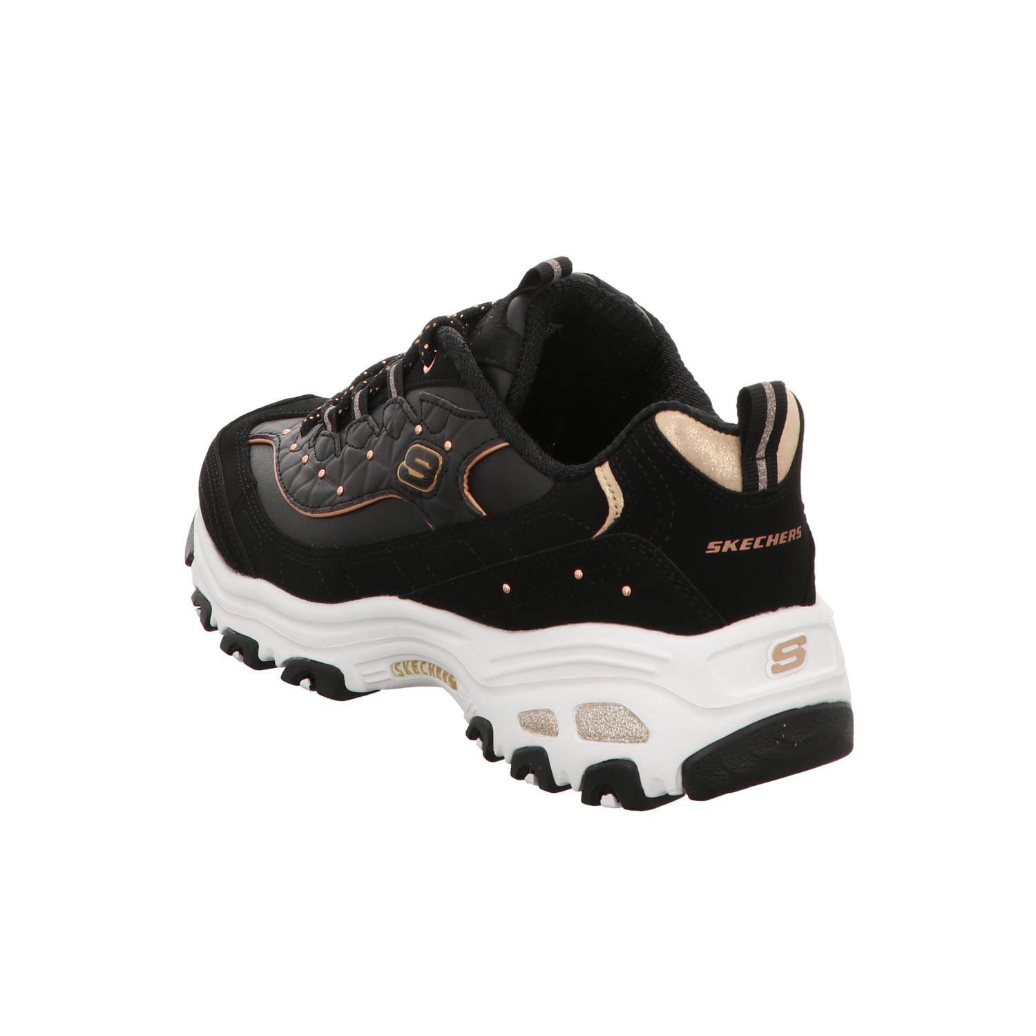 Skechers Damen Schnürschuh D'lites in schwarz