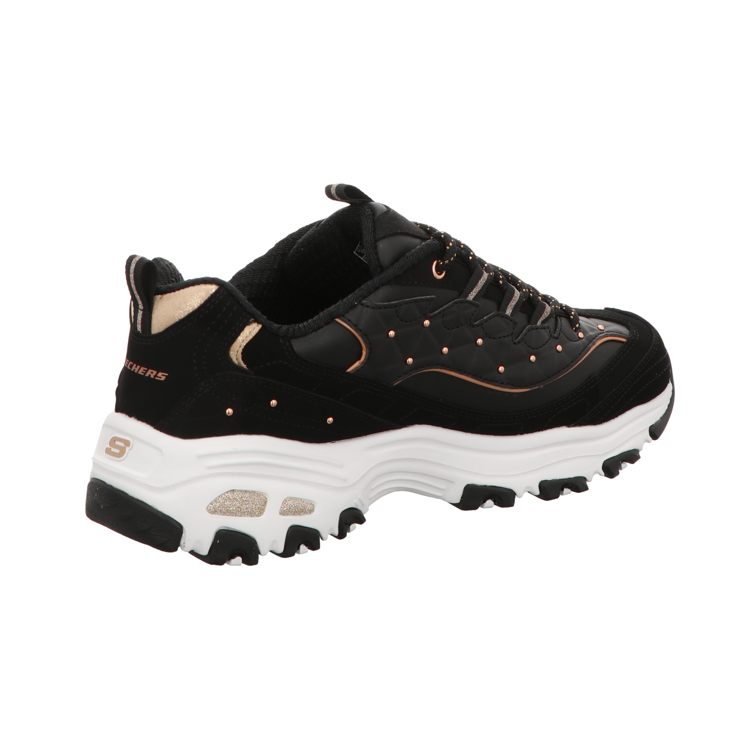 Skechers Damen Schnürschuh D'lites in schwarz