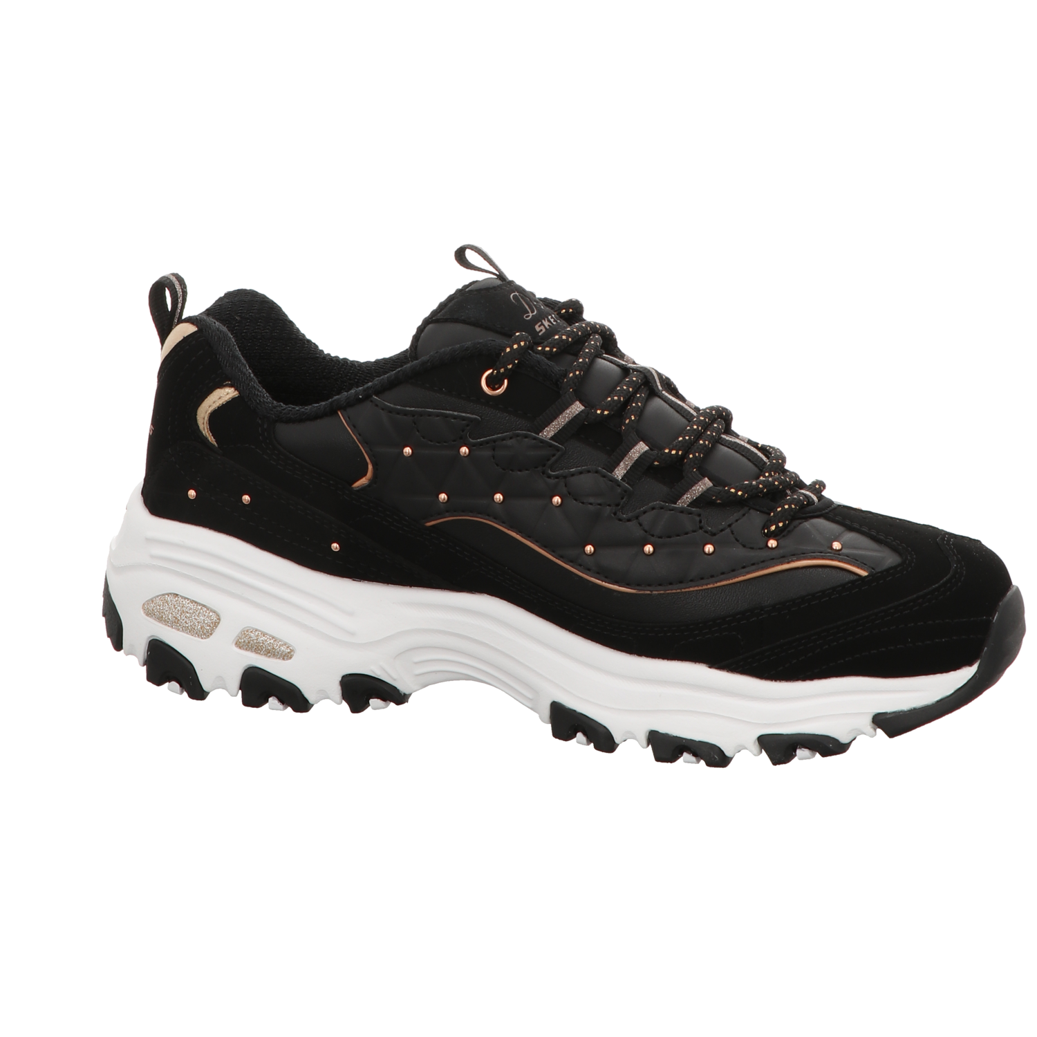 Skechers Damen Schnürschuh D'lites in schwarz