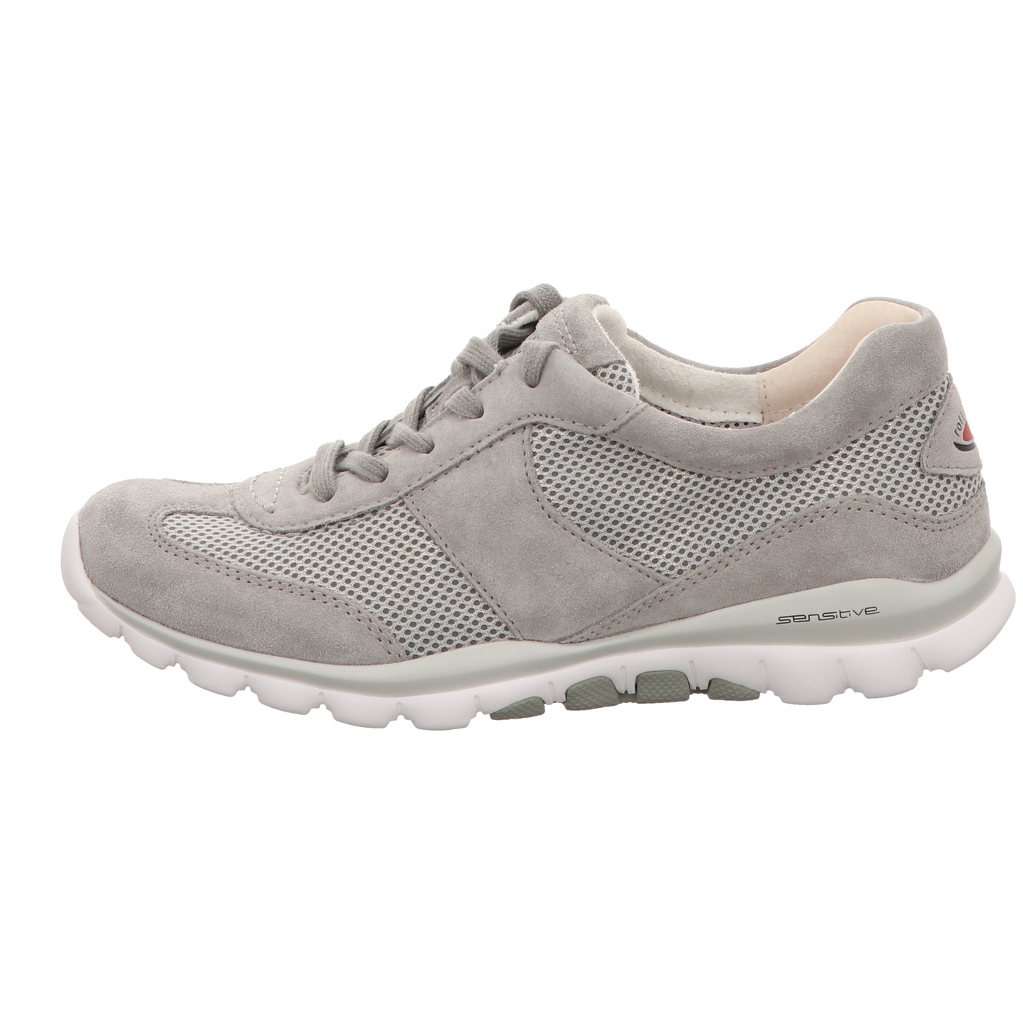 Gabor Damen Schnürschuh bequem Rolling Soft in silber