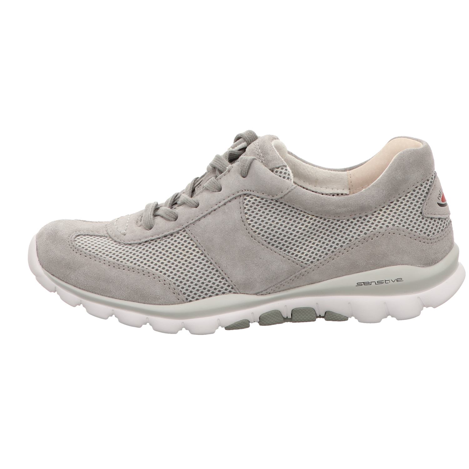 Gabor Damen Schnürschuh bequem Rolling Soft in silber