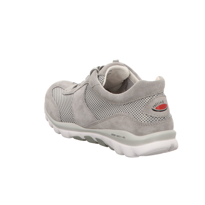 Gabor Damen Schnürschuh bequem Rolling Soft in silber