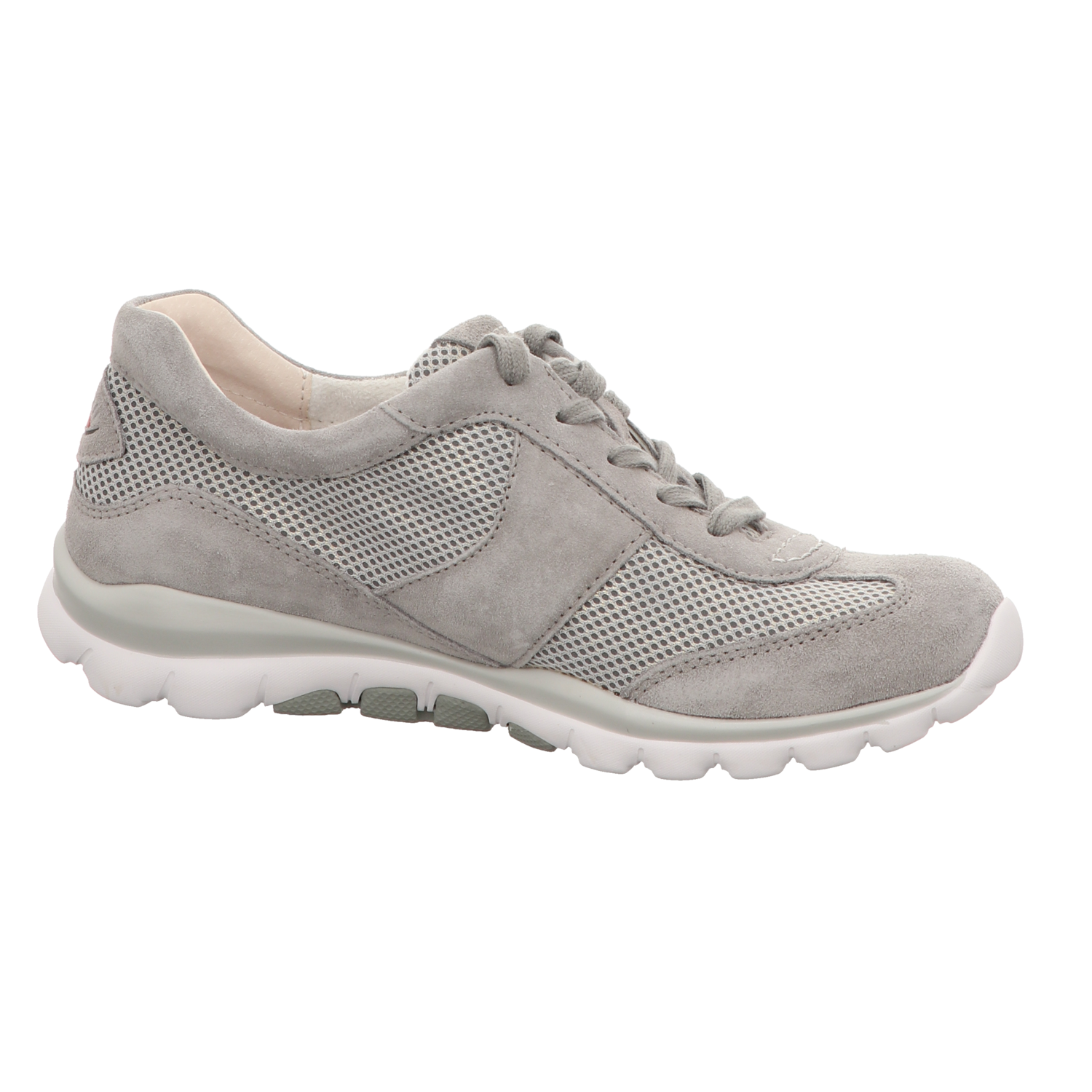 Gabor Damen Schnürschuh bequem Rolling Soft in silber