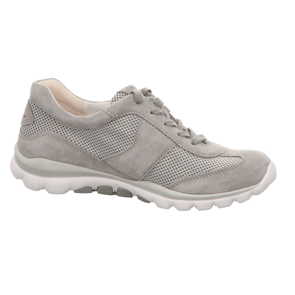 Gabor Damen Schnürschuh bequem Rolling Soft in silber