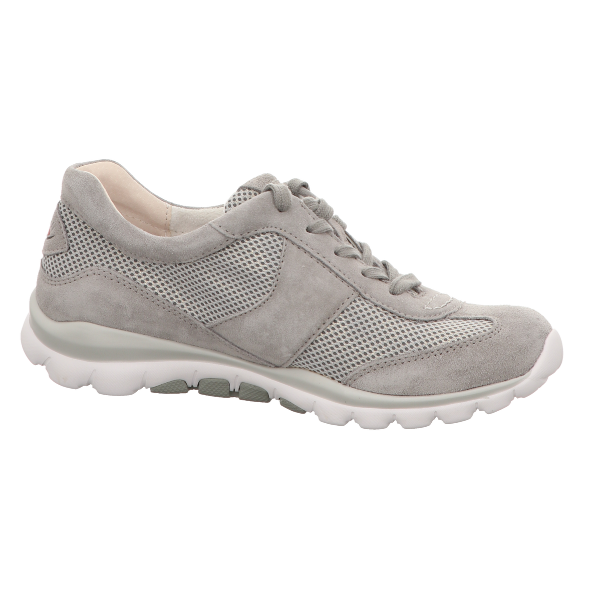 Gabor Damen Schnürschuh bequem Rolling Soft in silber