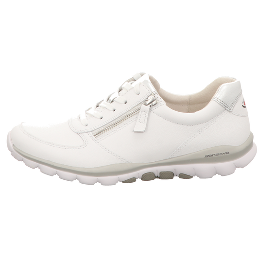 Gabor Damen Schnürschuh bequem Rolling Soft in weiss