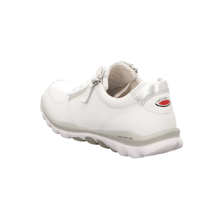 Gabor Damen Schnürschuh bequem Rolling Soft in weiss