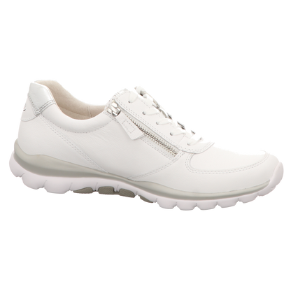 Gabor Damen Schnürschuh bequem Rolling Soft in weiss