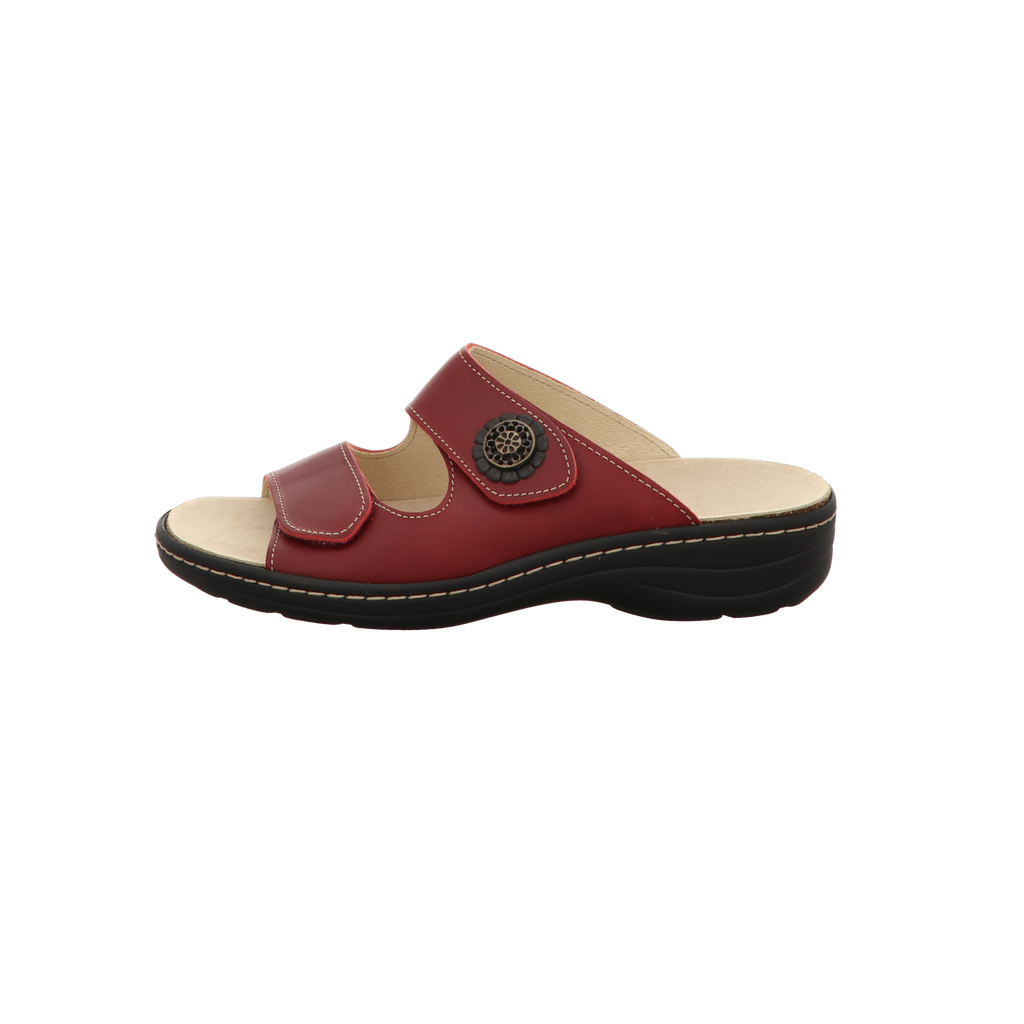 Longo Damen Pantolette bequem  in rot
