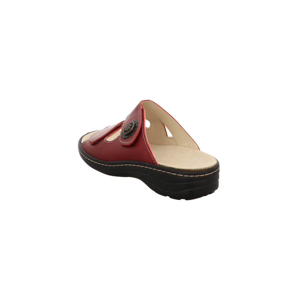 Longo Damen Pantolette bequem  in rot